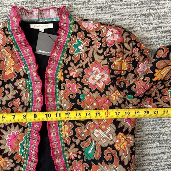 NWT LOVE THE LABEL ADRIENNE JACKET -
CASABLANCA BLACK PRINT Small - Picture 10 of 15